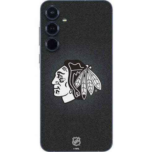 NHL Chicago Blackhawks Black Background Galaxy A35 5G Skin